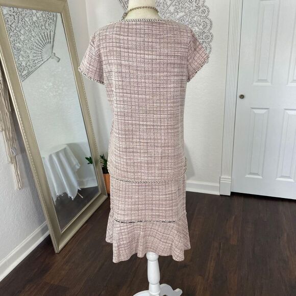 Max Studio Preppy Matching Pink White Tweet 2 Piece Set Skirt And Blouse Top M - Picture 6 of 8